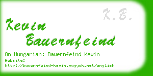 kevin bauernfeind business card